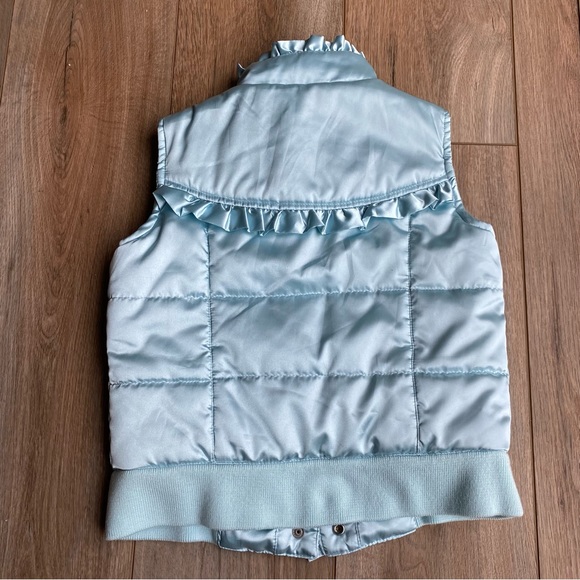 Hanna Andersson Shiny Blue Ruffle Vest - 110 (5) - Picture 2 of 5